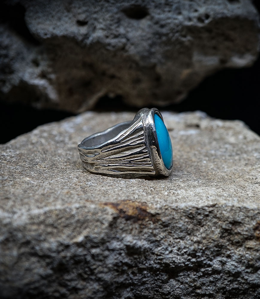 Geologic Collection - Sterling Silver and Turquoise Rings    Material: 925/1000 Sterling Silver  Stone: Turquoise (3.70 carats) 