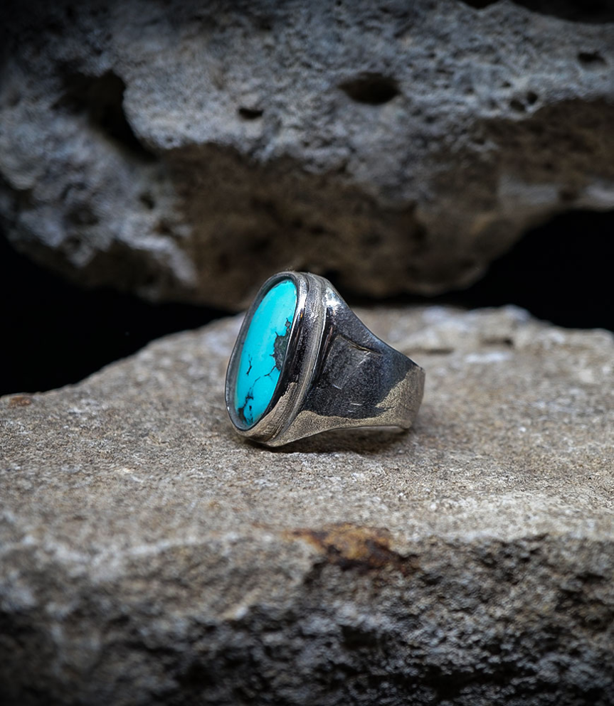 Geologic Collection - Sterling Silver and Turquoise Rings    Material: Sterling Silver 925/1000  Stone: Turquoise (5.90 carats) 