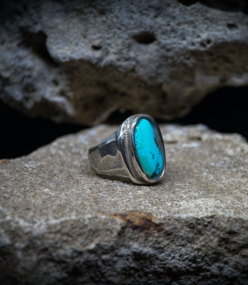 Geologic Collection - Sterling Silver and Turquoise Rings    Material: Sterling Silver 925/1000  Stone: Turquoise (5.90 carats) 