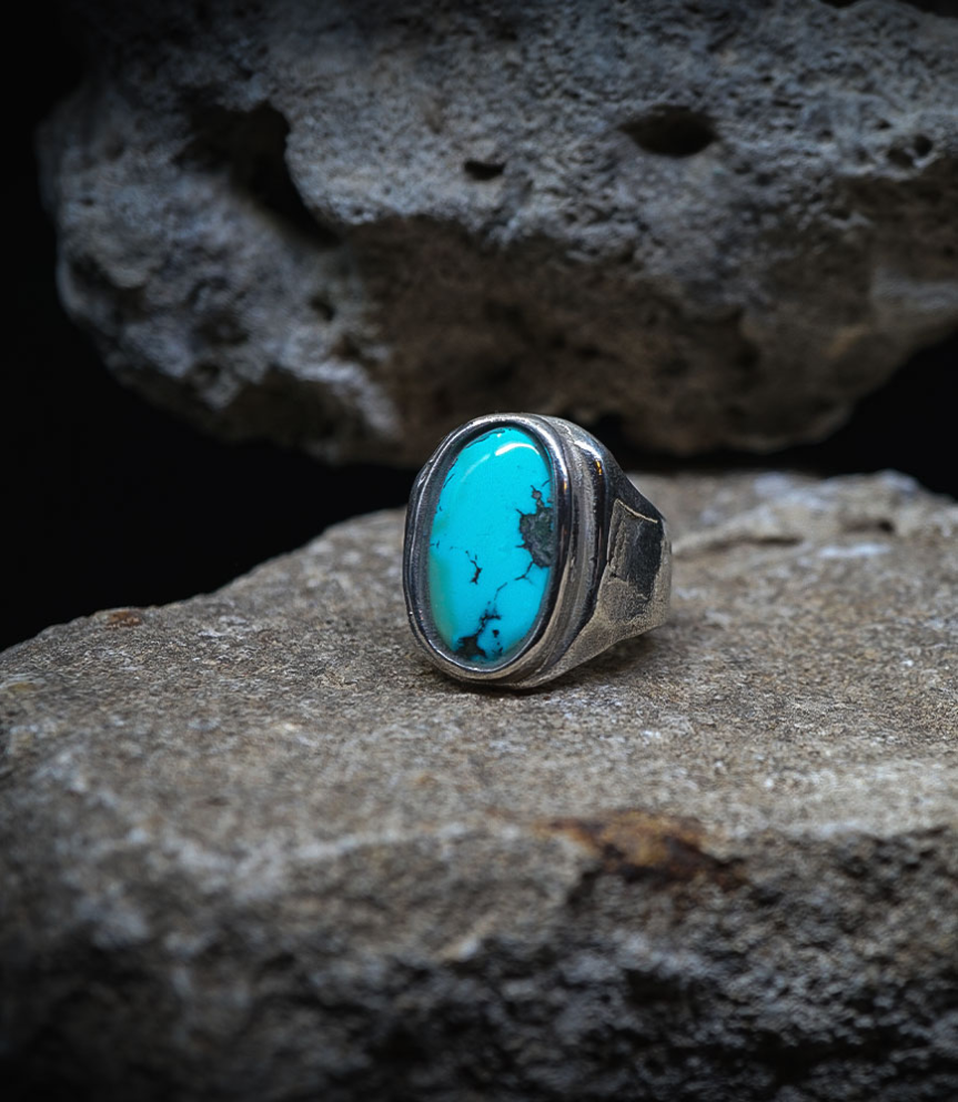 Geologic Collection - Sterling Silver and Turquoise Rings    Material: Sterling Silver 925/1000  Stone: Turquoise (5.90 carats) 