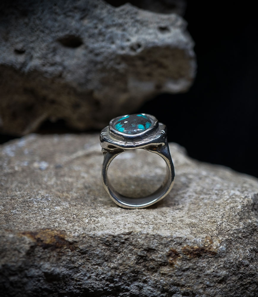 Geologic Collection - Sterling Silver and Turquoise Rings    Material: 925/1000 Sterling Silver  Stone: Turquoise (1.5 carats)  