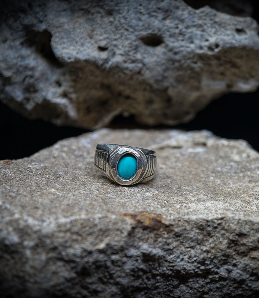 Geologic Collection - Sterling Silver and Turquoise Rings    Material: 925/1000 Sterling Silver  Stone: Turquoise (1.5 carats)