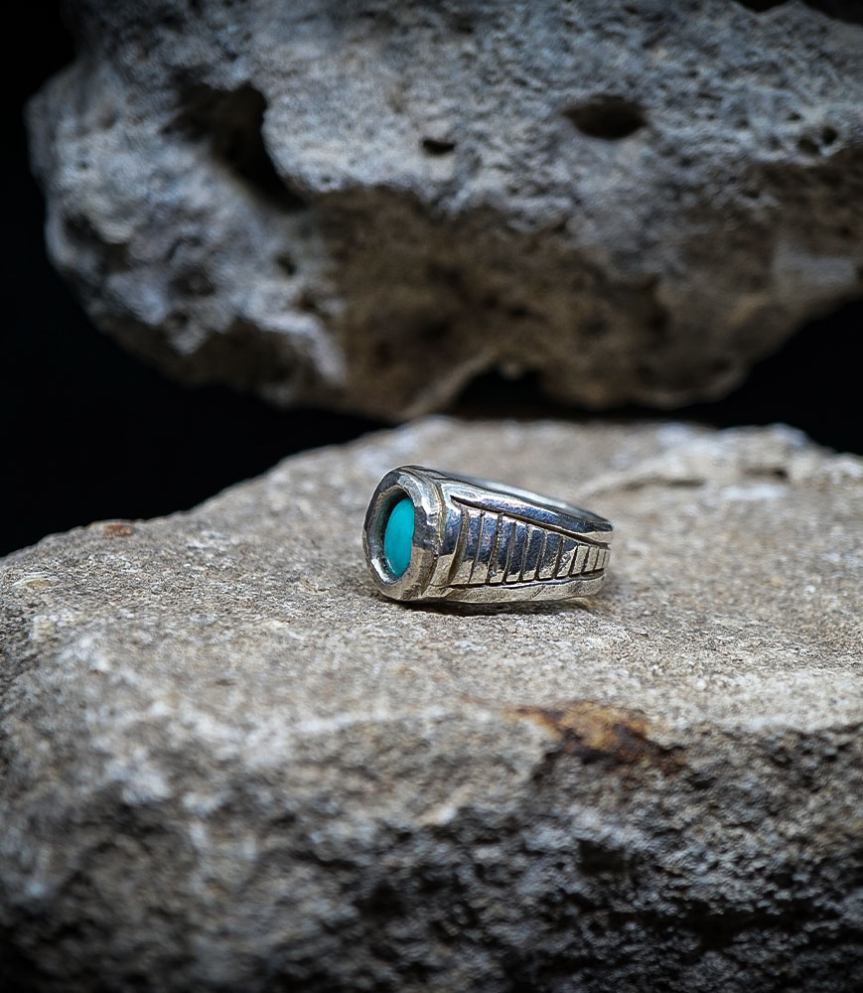 Geologic Collection - Sterling Silver and Turquoise Rings    Material: 925/1000 Sterling Silver  Stone: Turquoise (1.5 carats)