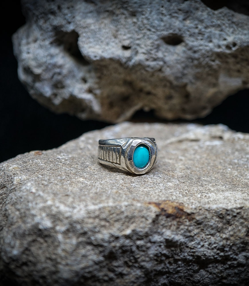 Geologic Collection - Sterling Silver and Turquoise Rings    Material: 925/1000 Sterling Silver  Stone: Turquoise (1.5 carats)