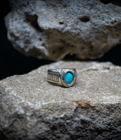 Geologic Collection - Sterling Silver and Turquoise Rings    Material: 925/1000 Sterling Silver  Stone: Turquoise (1.5 carats)