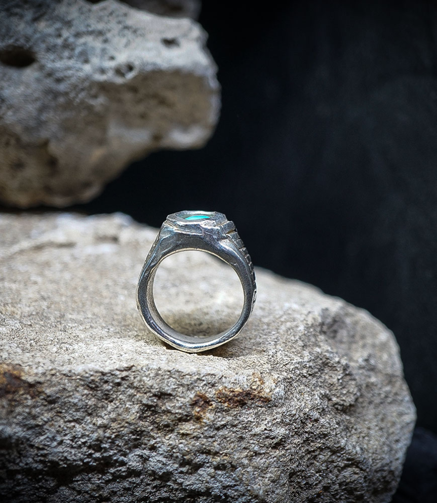 Geologic Collection - Sterling Silver and Turquoise Rings    Material: 925/1000 Sterling Silver  Stone: Turquoise (1.5 carats)