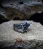 Sterling Silver and Star Sapphire Rings    Material: 925 Sterling Silver  Stone: Sapphire (1.25 carats)  Weight: 23.5 grams