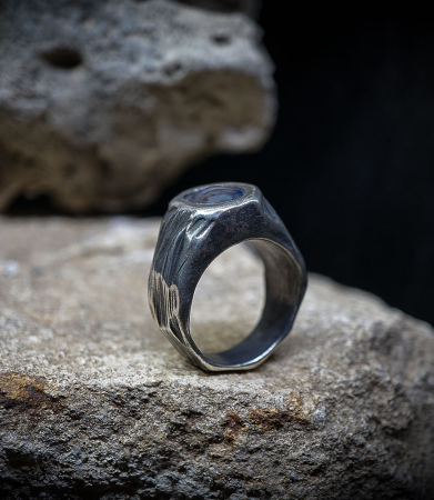 Geologic Collection - Sterling Silver and Sapphire Rings    Material: 925/1000 Sterling Silver  Stone: Sapphire (3.25 carats)  W