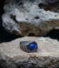 Geologic Collection - Sterling Silver and Lapis Lazuli Rings    Material: 925 Sterling Silver  Stone: Lapis Lazuli (3.25 carats)