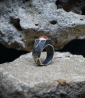 Bague Argent Massif et Opale galaxy
