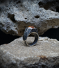 Bague Argent Massif et Opale galaxy