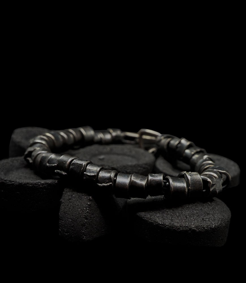 Hephaestus Collection - Sterling Silver Bracelet    Material: 925/1000 Sterling Silver  Stone: No  Weight: 39.3 grams