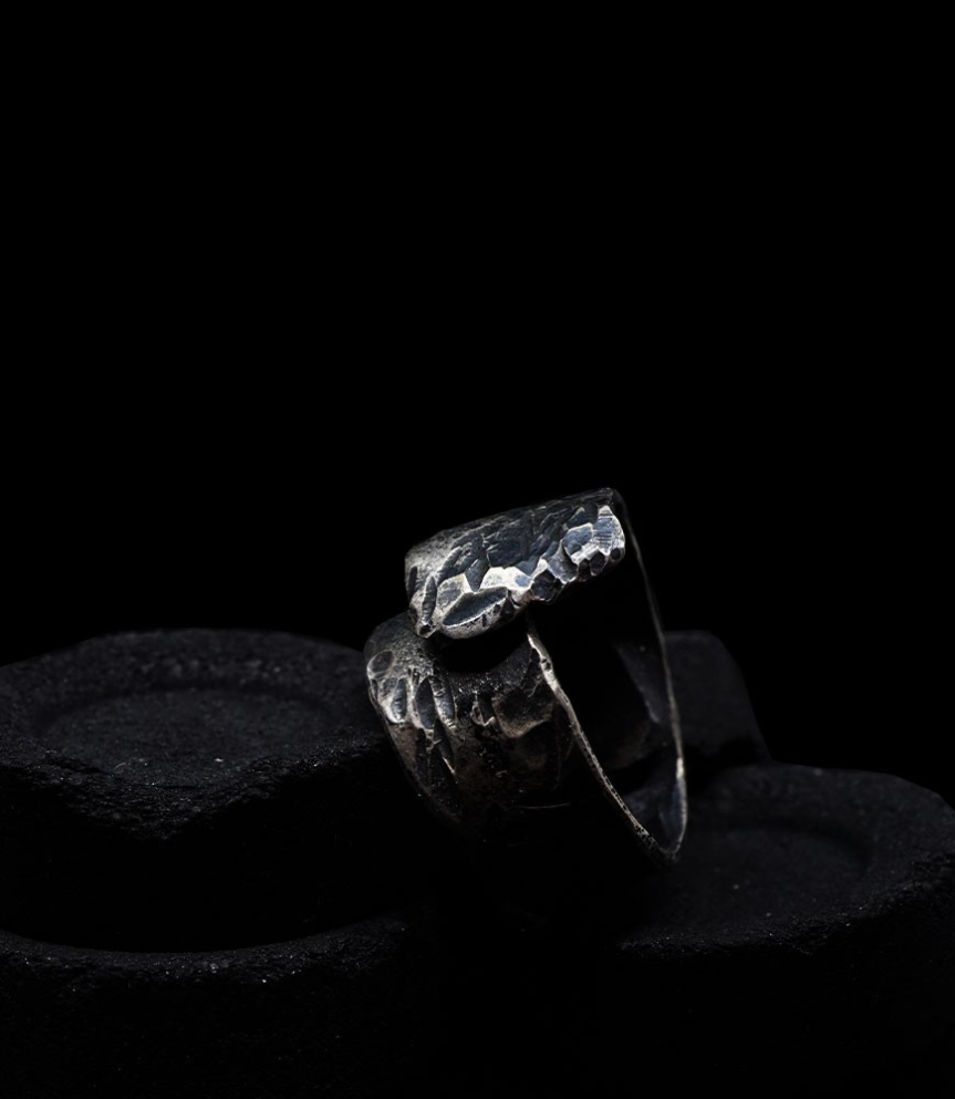 Solid silver ring
