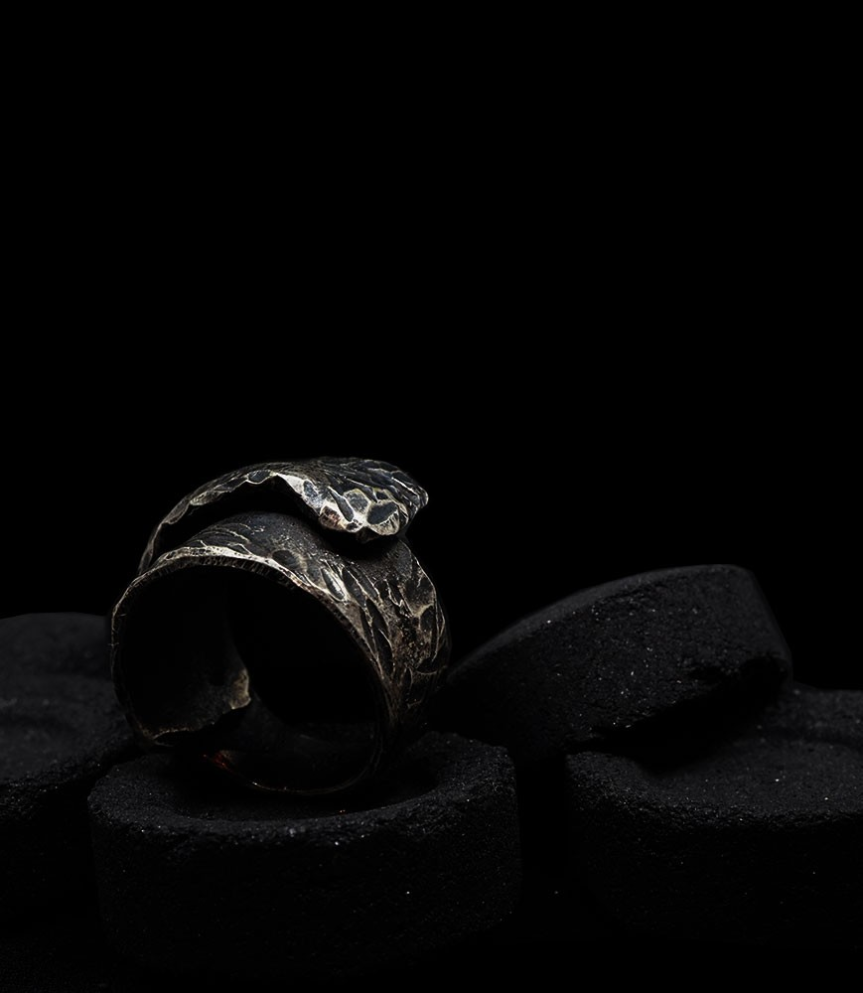 Solid silver ring