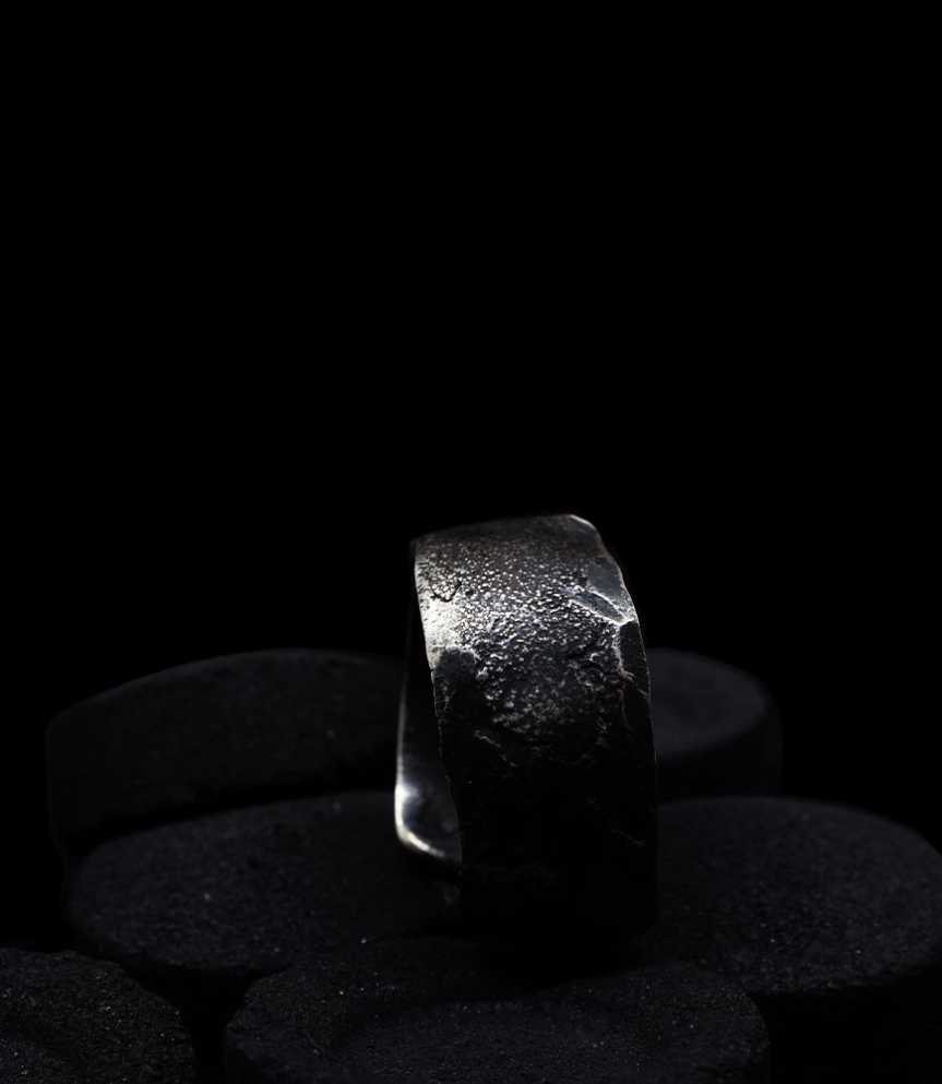 Solid silver ring