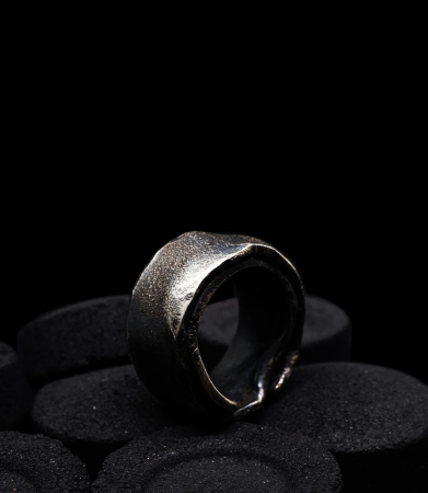 Solid silver ring