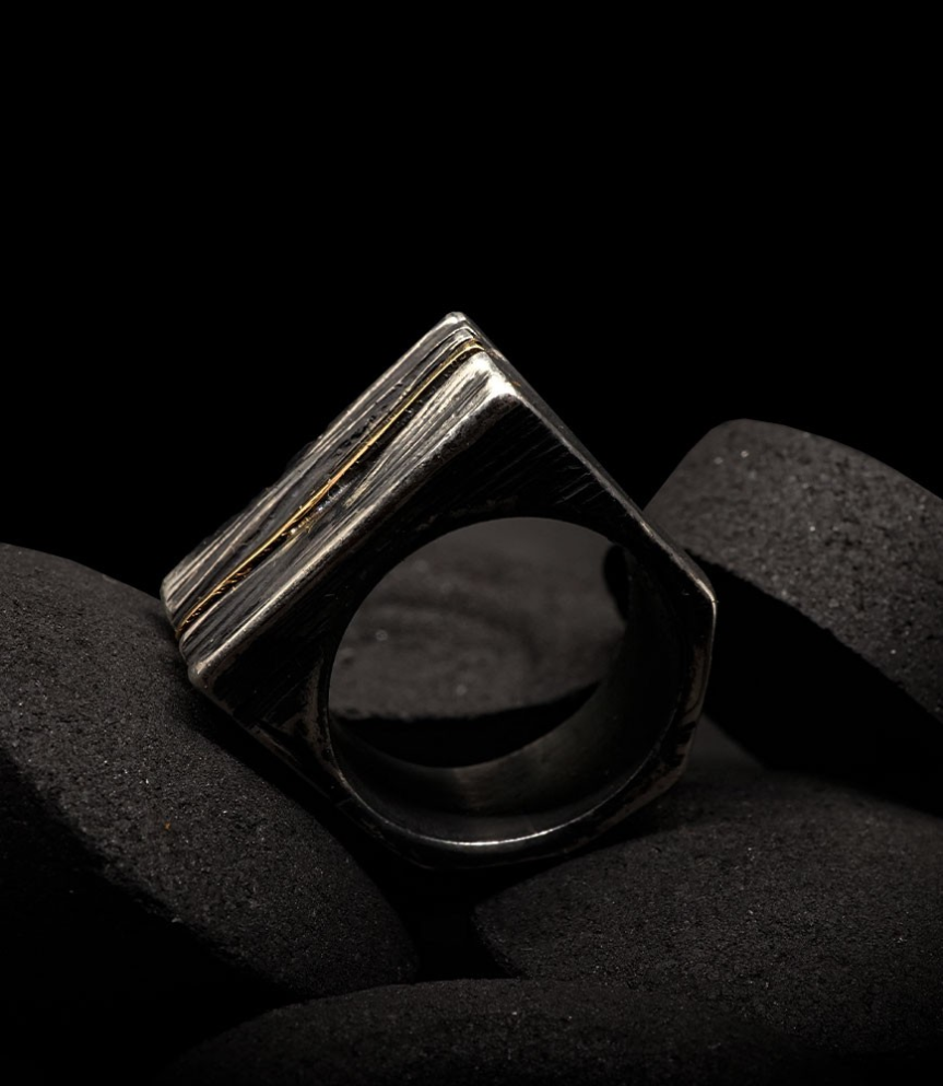 Geologic Collection - Bagues de créateur en Argent et Or Massif