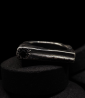 Bague en argent brut et diamant noir création krazy stones par Anthony Barrouyer