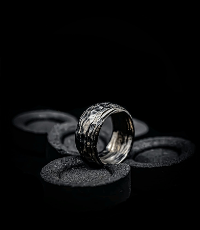 Bague marteléé - Krazy Stones bijoutier