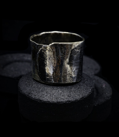 Bague marteléé - Krazy Stones bijoutier