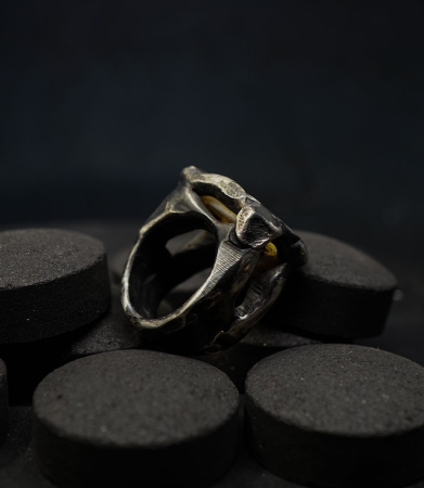 Solid silver ring: Created by Anthony Barrouyer