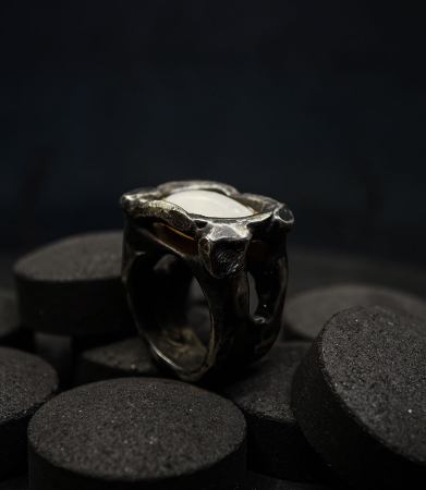 Solid silver ring: Created by Anthony Barrouyer
