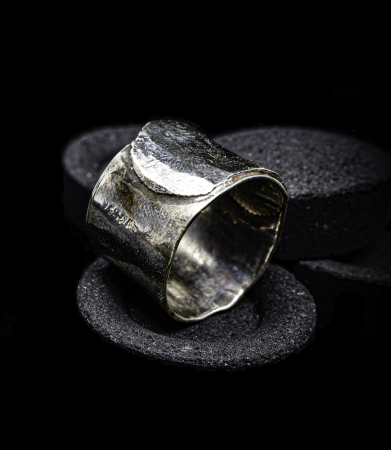 Bague marteléé - Krazy Stones bijoutier