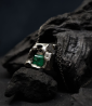 Emerald pendant in solid silver designed by Anthony Barrouyer.