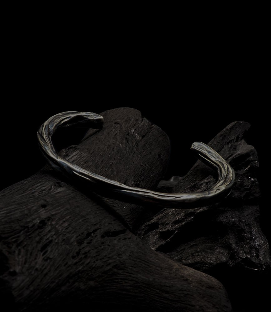 Bracelet jonc argent massif création Anthony Barrouyer