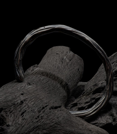 Bracelet jonc argent massif création Anthony Barrouyer