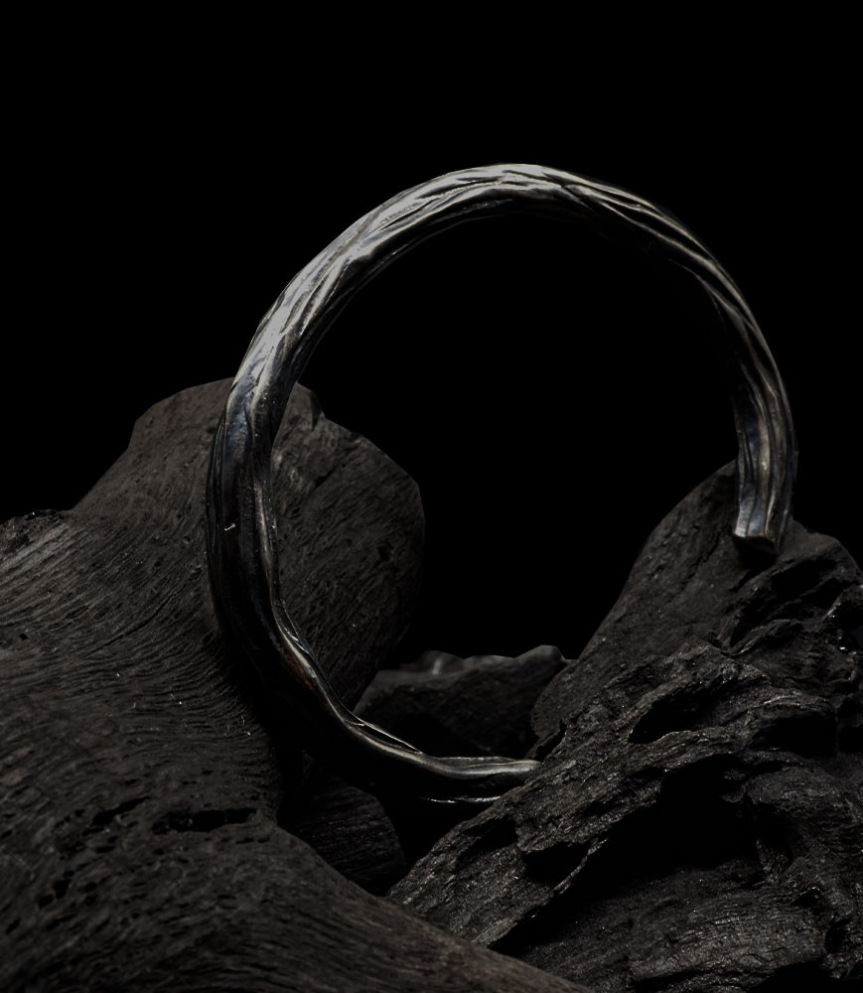 Bracelet jonc argent massif création Anthony Barrouyer