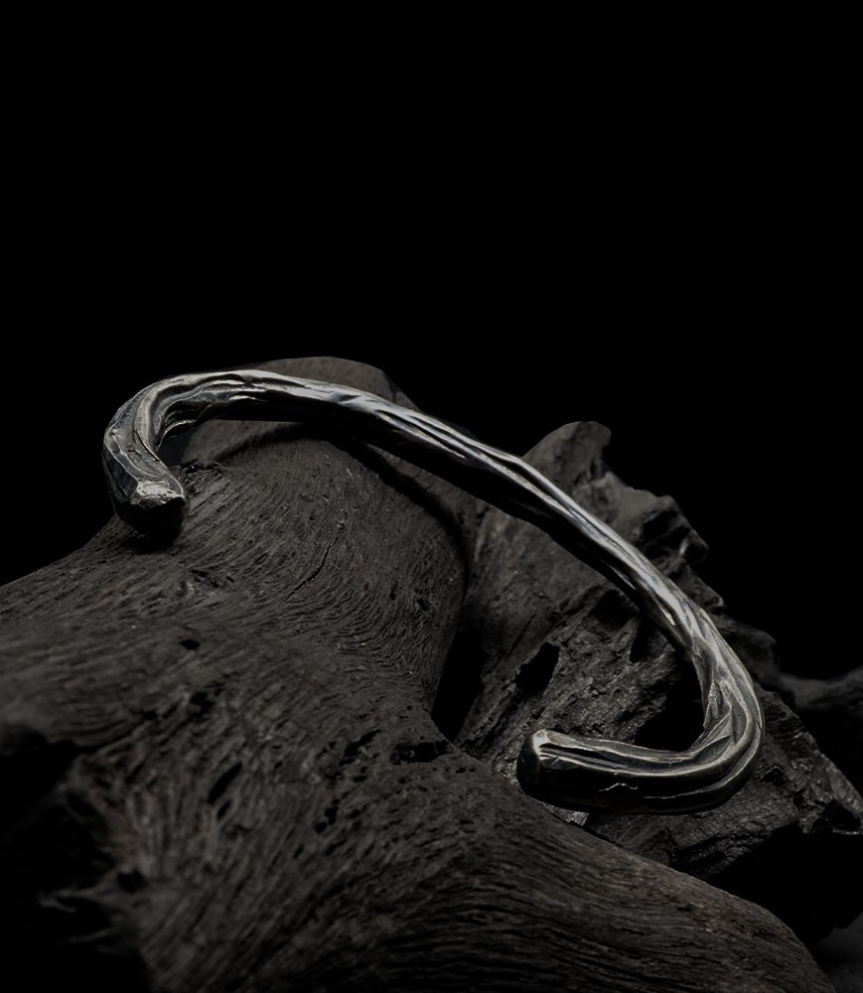 Bracelet jonc argent massif création Anthony Barrouyer