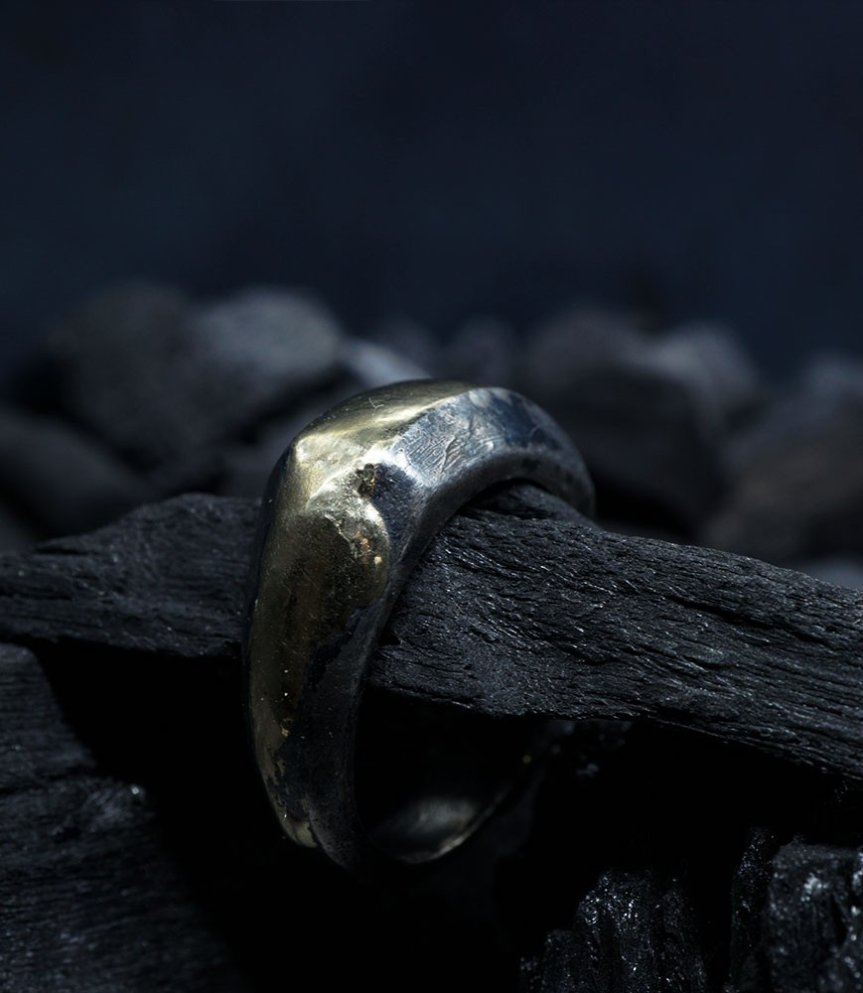 Création krazy stones par anthony barrouyer bague Argent et Or