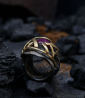 Hephaestus Stones Collection - Ruby, Gold and Sterling Silver Ring