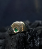 Hephaestus Stones Collection - Emerald Ring, Solid Gold Silver