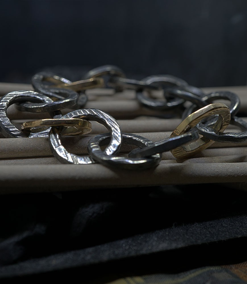 Hephaestus Collection - Silver and Gold Bracelet