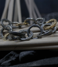 Bracelet de créateur en or et argent pièce unique Krazystones.