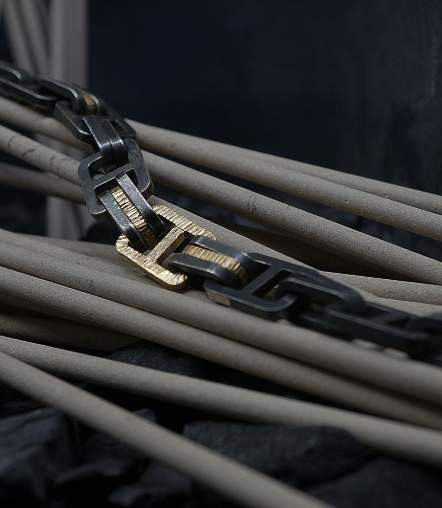 Hephaestus Collection - Silver and Gold Bracelet