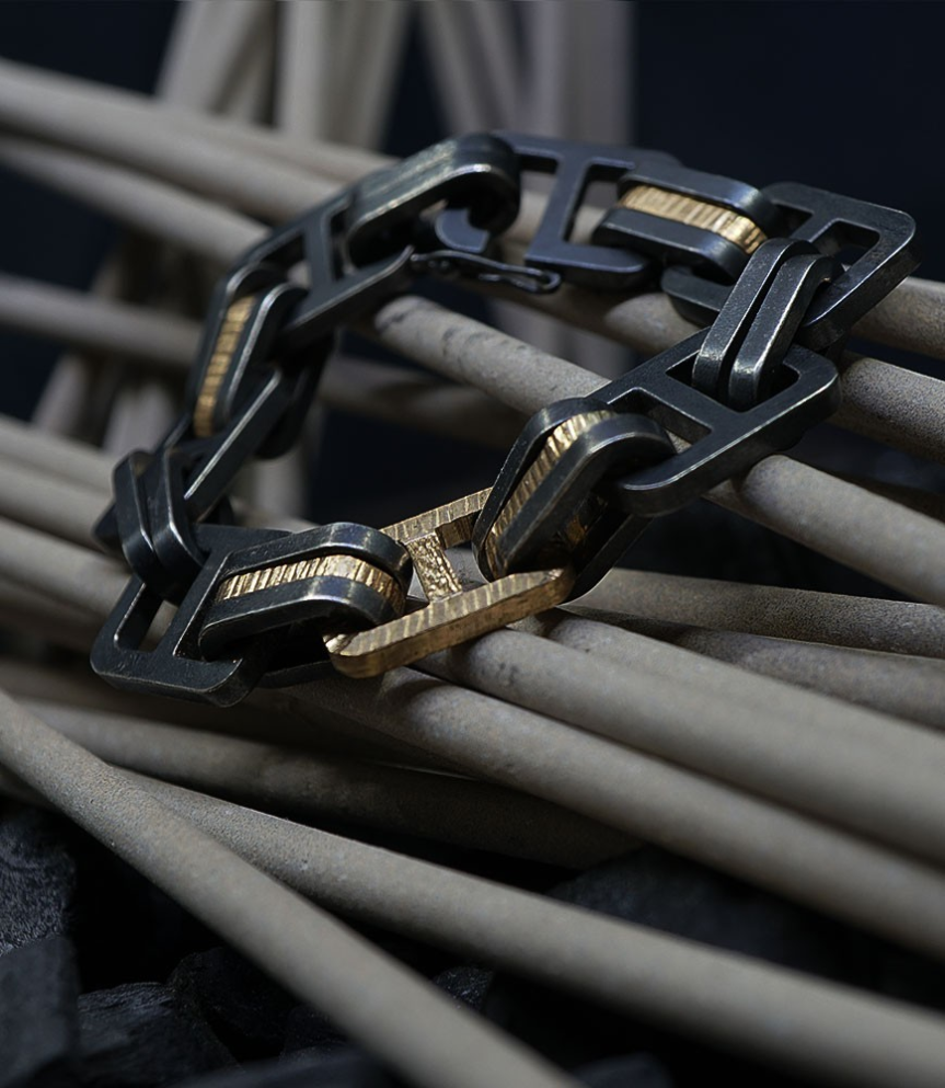 Hephaestus Collection - Silver and Gold Bracelet
