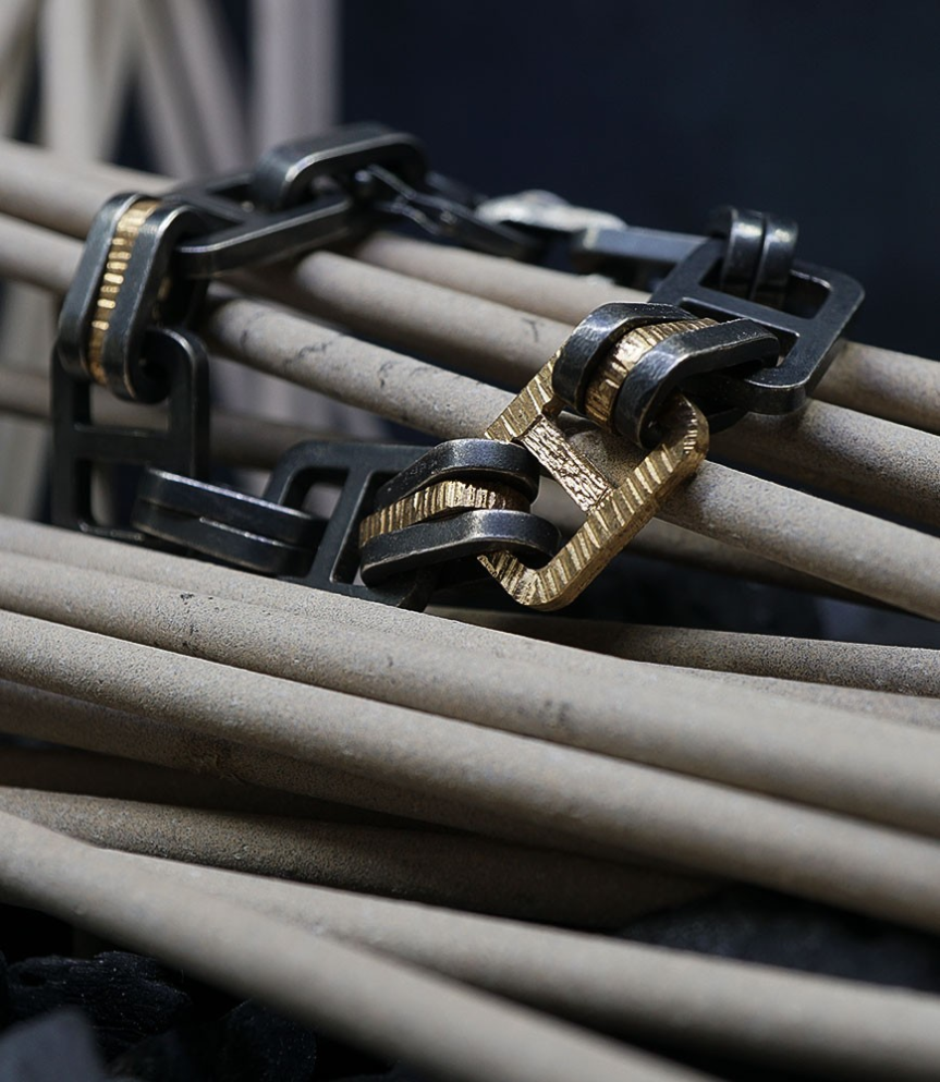 Hephaestus Collection - Silver and Gold Bracelet