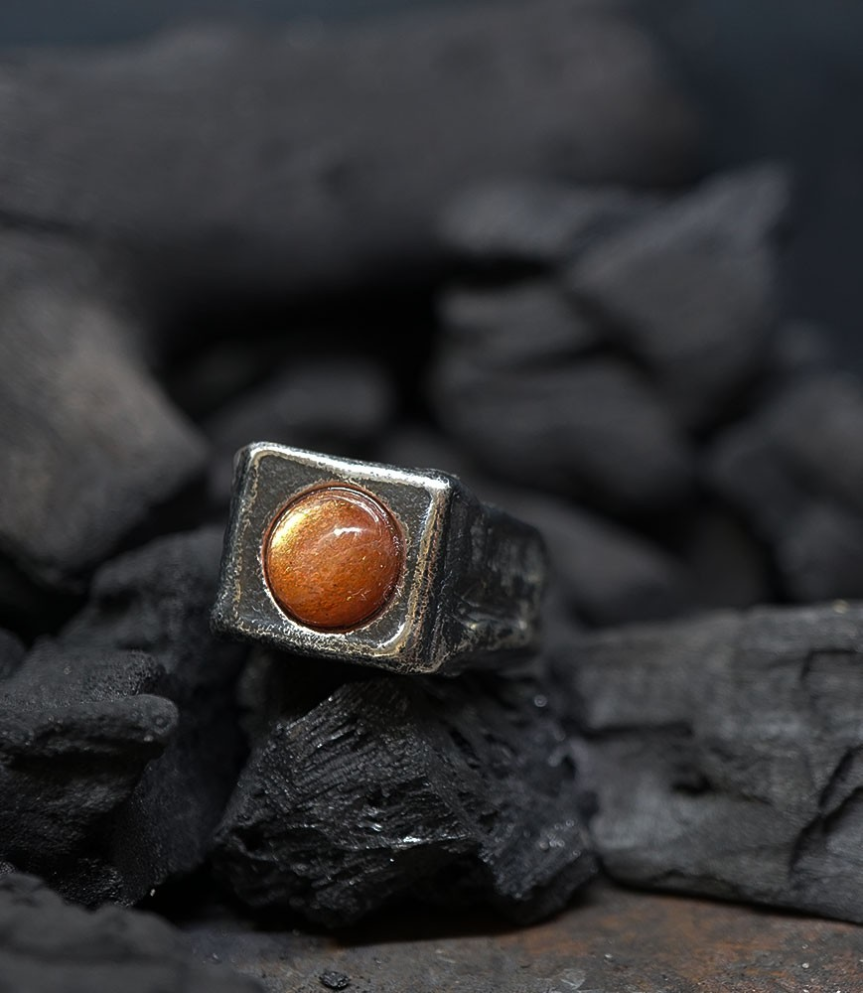 Designer sterling silver ring