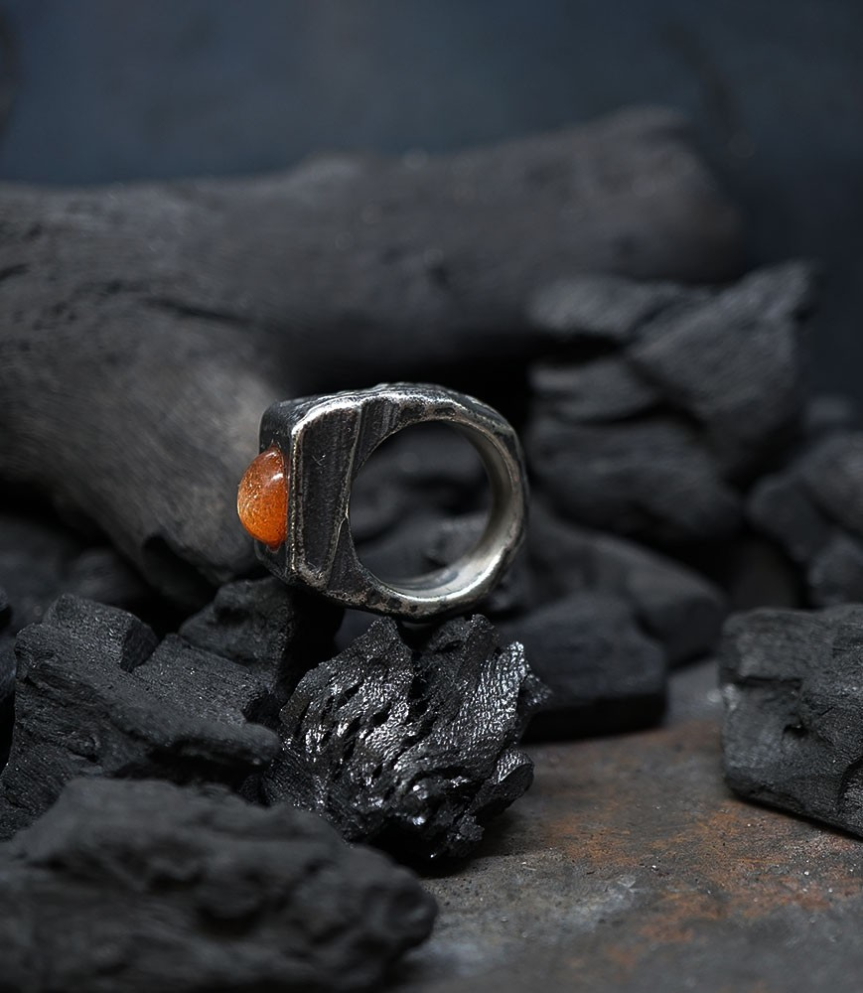 Designer sterling silver ring