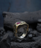 Hephaestus Stones Collection - Ruby, Gold and Sterling Silver Ring