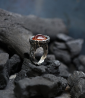 Bague de créateur en argent et pierre du soleil