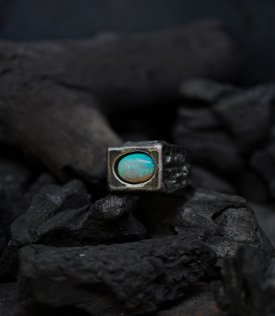 bijoux de créateur en argent et opale