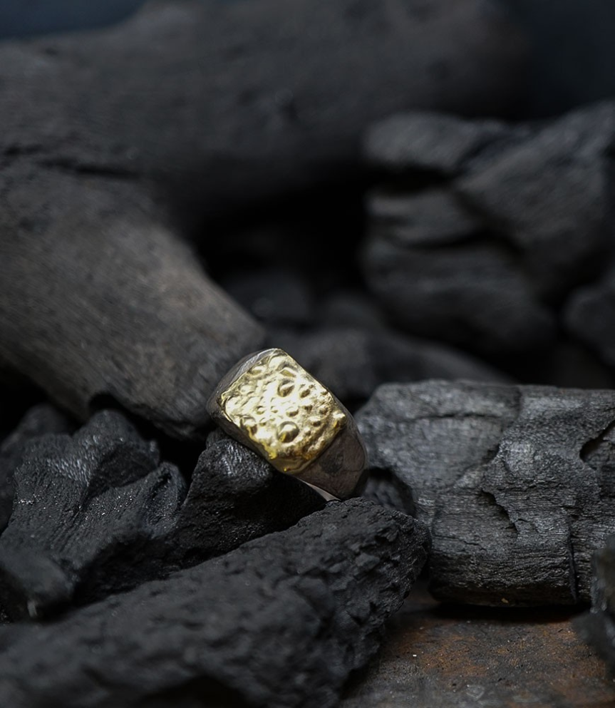 Bague argent et or Krazystones.