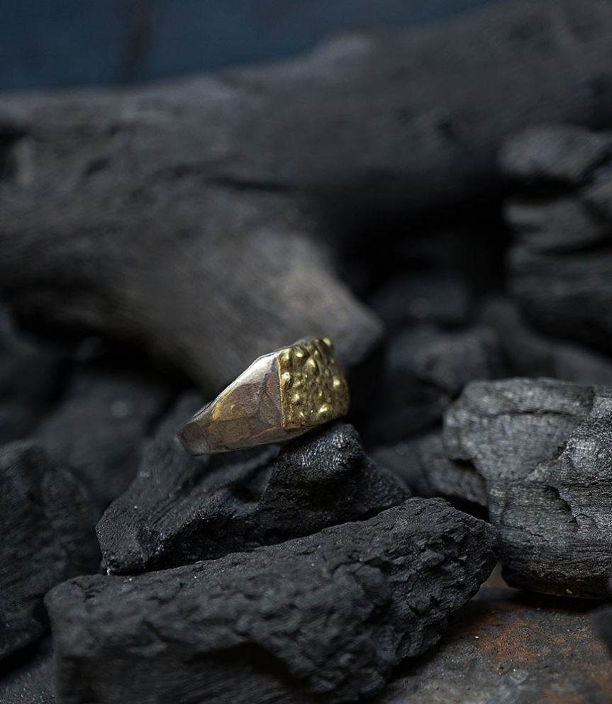 Bague argent et or Krazystones.