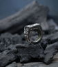Bague rubis et argent massif pièce unique Krazystones.
