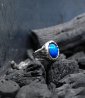 Bague lapis-lazuli Krazystones en argent massif.