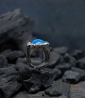 Bague lapis-lazuli Krazystones en argent massif.
